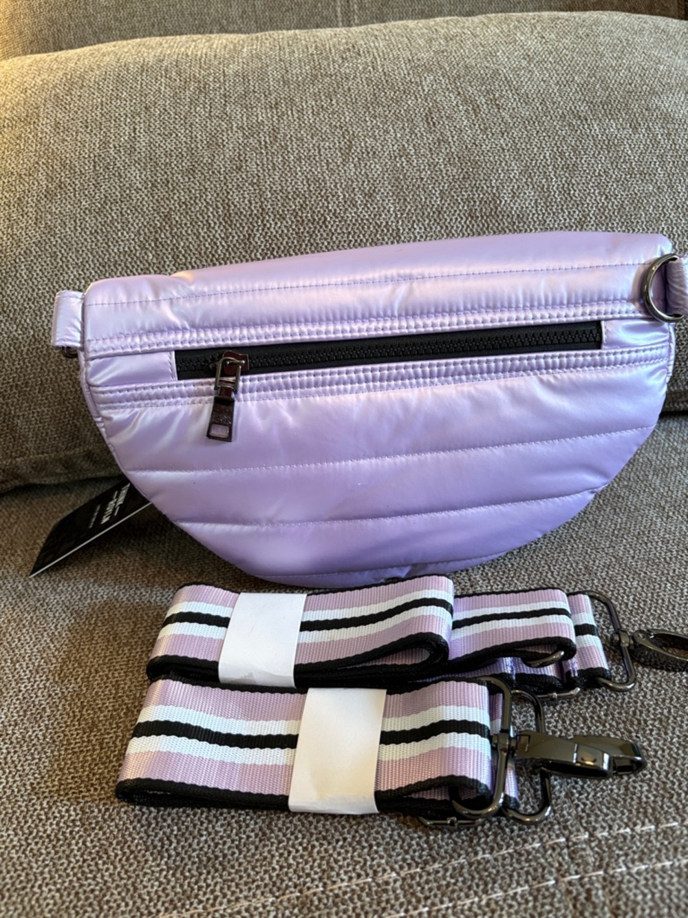 THINK ROYLN Lavender Quilted Waist/Crossbody Bag - Picture 3 of 5